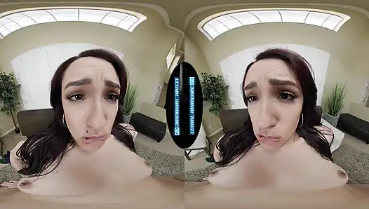 Ölümcül sert sanal gerçeklik - seksi latin güzel kıllı amından yüzüne fışkırtıyor