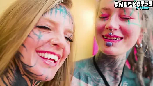 Goth-schlampen werden anal wild mit alien-monsterschwänzen