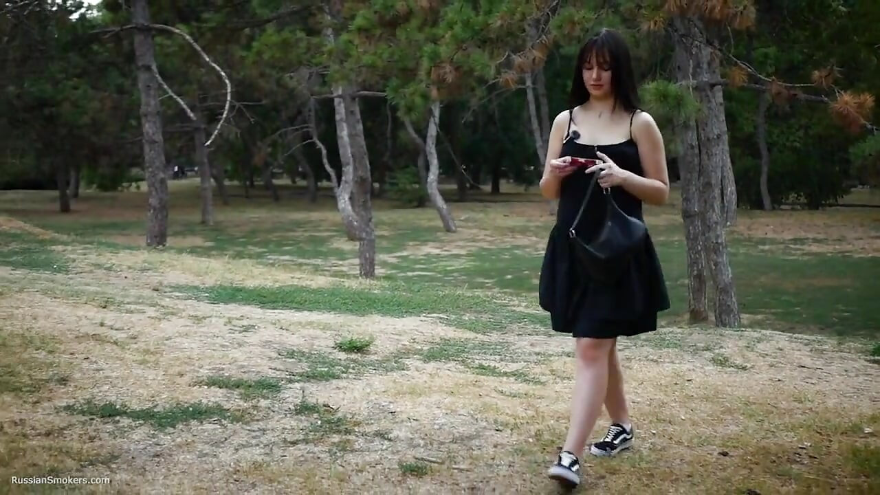 Smoking 120mm Cigarette Outdoors