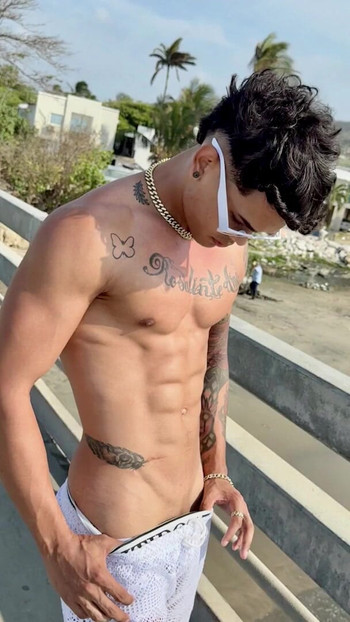 Epic moment from "Hot muscle latino boy Chris Heria photo compilation"