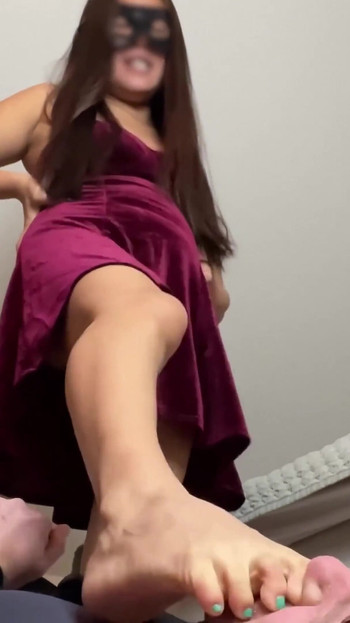 Foot Gagging Bound Slave