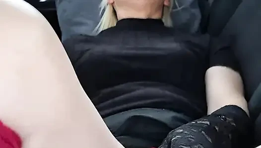 Felt horny in the car so pleased my pussy.