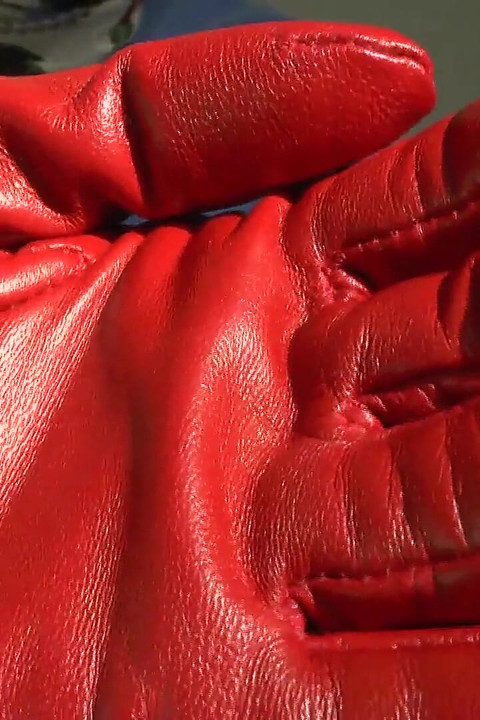 Today Is Your Cum Day! Sniffing Red Leather Gloves, Lady Victoria Valente