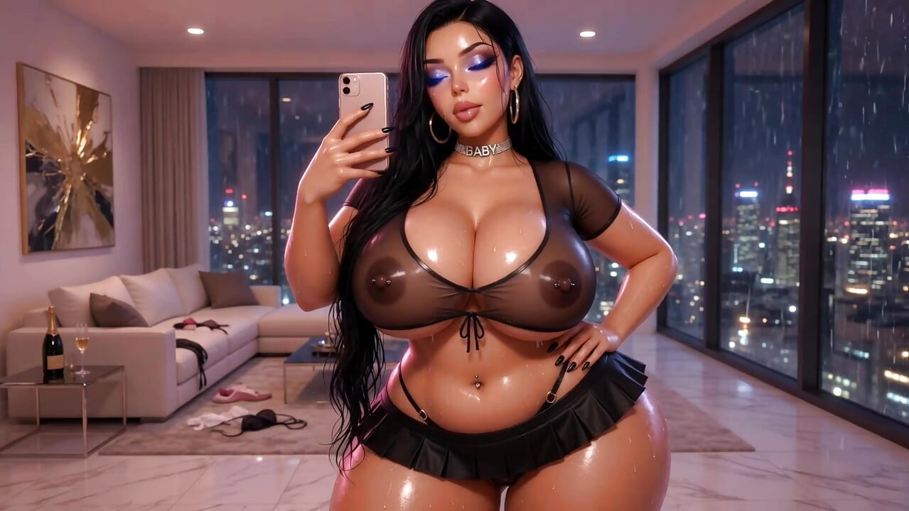 Dirty Stepmom Slut BBW Squeezes Massive Tits Rubs Wet Cunt
