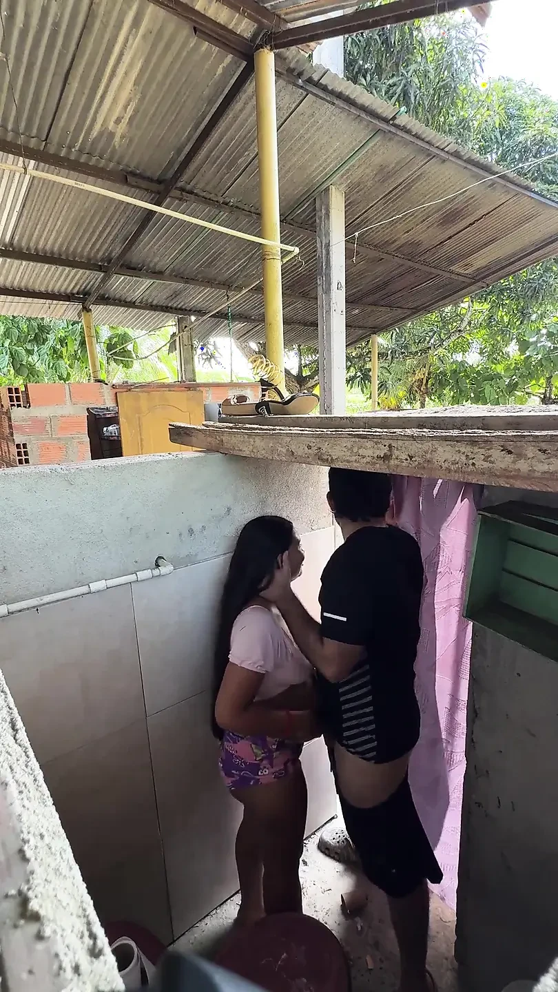 Horny Stepsister Calls Her Husband's Stepcousin From the Bathroom to Have Him Fuck Her