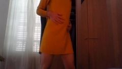 Super sexy yellow office dress