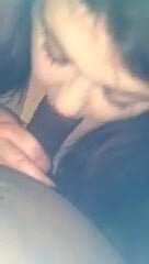 White BBW MILF sucking Black Cock