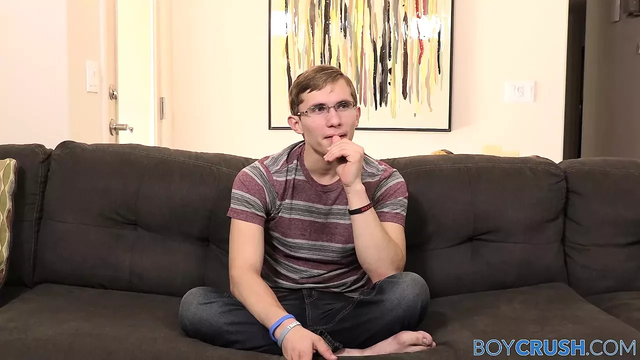 BoyCrush: Darron Bluu Moans While Stroking His Massive Dong On The Couch