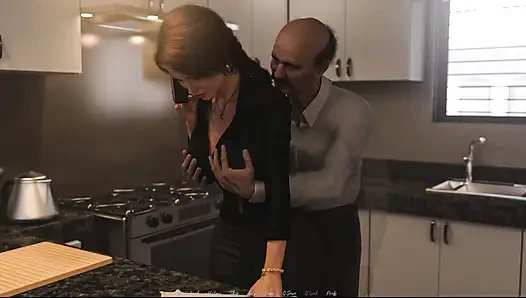 Ehefrau sein 21 goro genießt es, mit Christines brust zu spielen