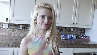 Watch Cute Blonde Teen Riley Star Hop up on Her Step Daddies Cock
