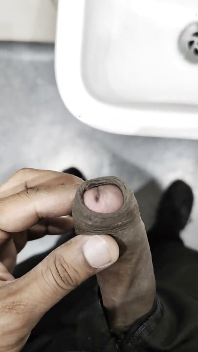 Playing with Cock in Public Toilet Not Cum