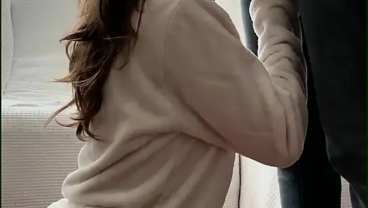 Horny Stepsister in Pajamas Taboo No Condom Sex