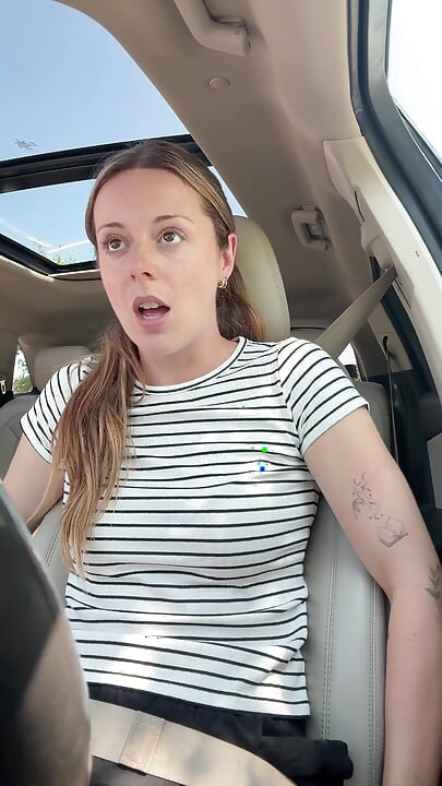 Lush in the Car! Risky Orgasm!
