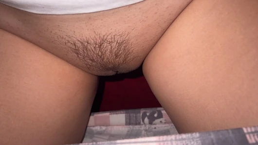 I'll rub my hairy pussy until I cum.