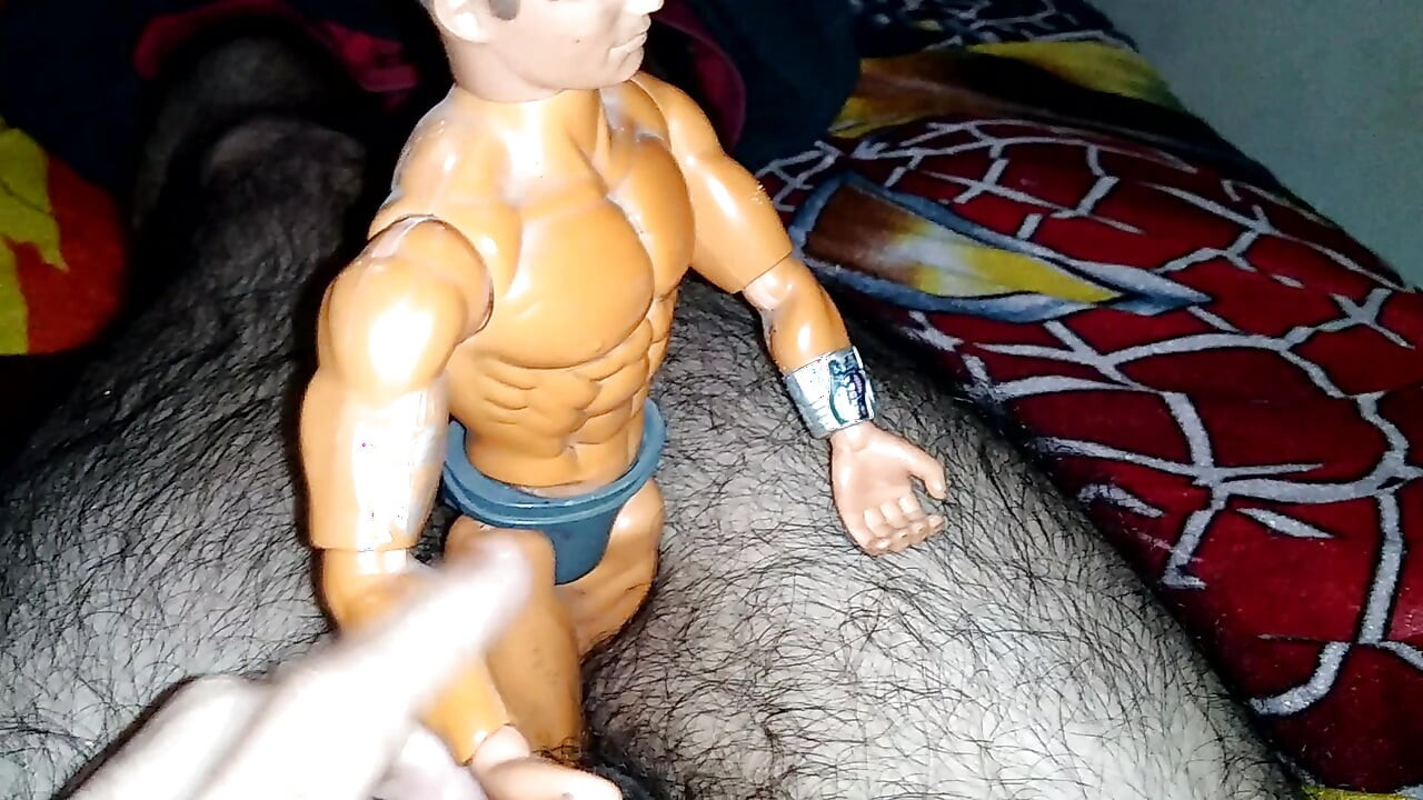 playing with an old toy