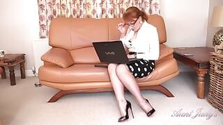 Auntjudys - Busty Mature Redhead Mrs. Red - Naughty Office Video Chat
