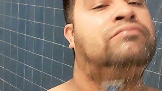 First time shaving my pubic hair in the shower