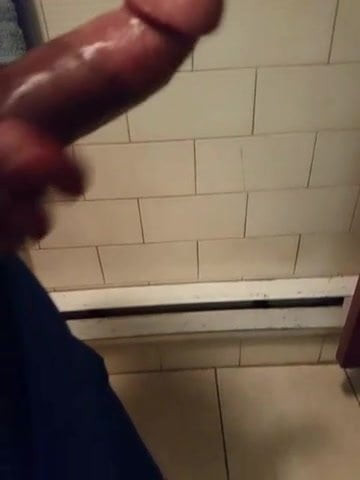 Daddy slowly stroking his big dick