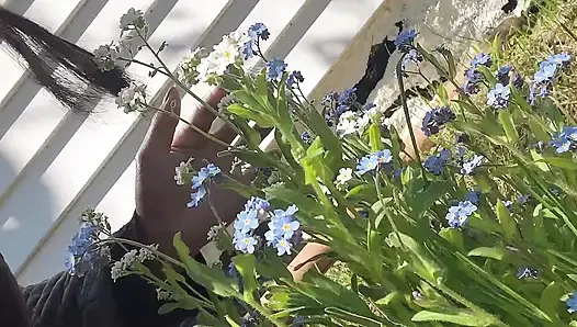 Piss-muschi zur pflege, blume