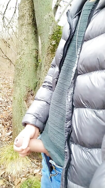 Two Cumshots While Walking Outdoor - Cum After Cum
