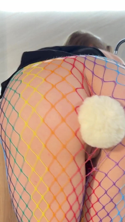 Fishnet Cosplay Chair Pixie - Plug & Double Thrill Ride | Clip 1
