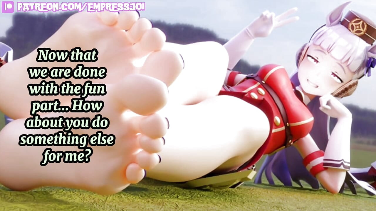 Femdom Hentai JOI: Humiliated By Gold Ship And Her Feet