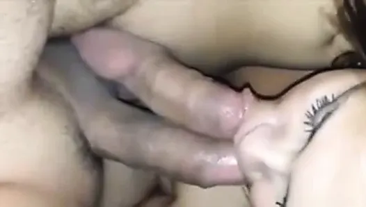 Amateur - Wife Frotting & Dble Suck Hubby & BF
