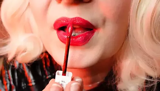 ASMR lipstick process