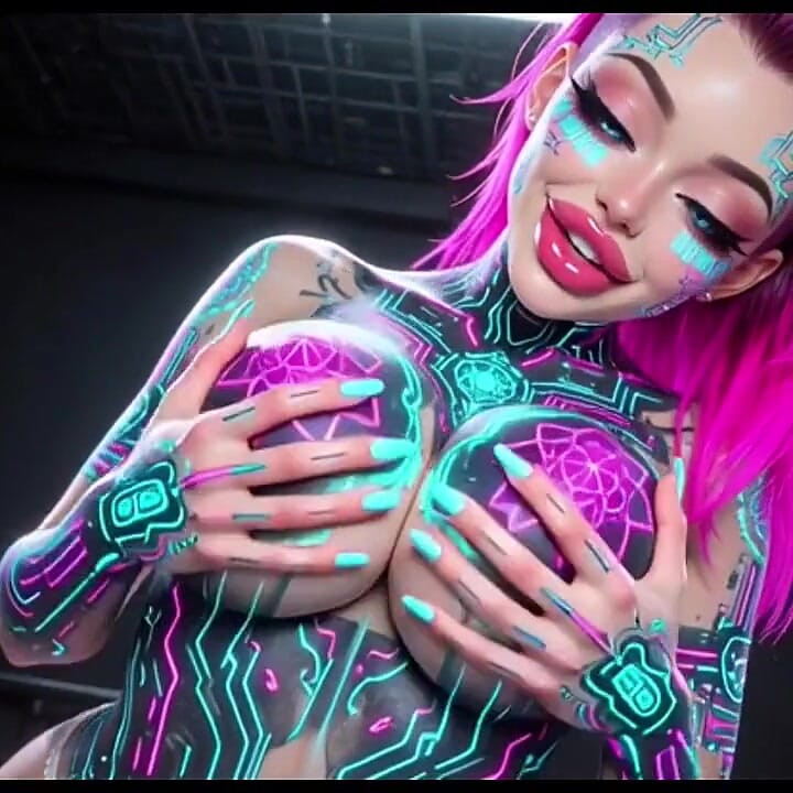 Cute Sexy Talk and Boobs, Ai Animation