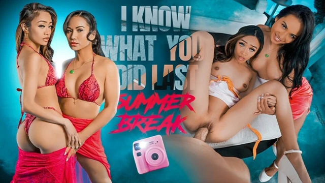 Summer of Sin - Stepmom's Pussy Licking and Jerking Off End in a Perfect Threesome