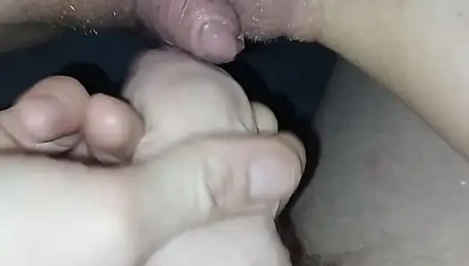 WIFE BEATS HER BIG CLIT WITH MY COCK