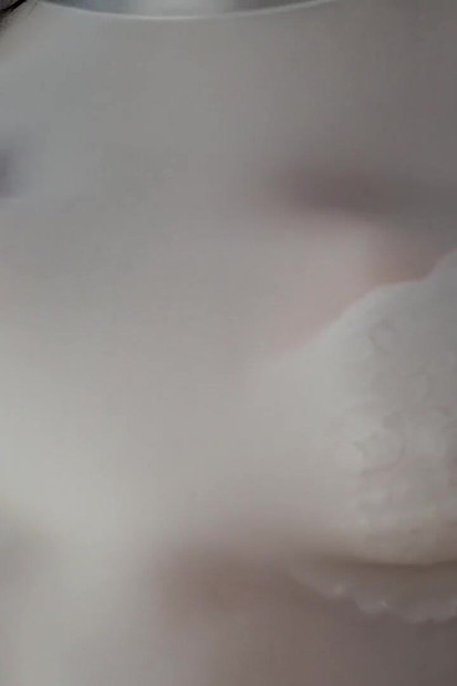 White Licra Top, D Cup Lace Bra