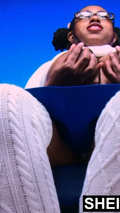 I Need My Asshole Eaten! Sheisnovember Sitting In Blue Skirt Spreading With Her Anus Open, With Beautiful Booty Cheeks | Clip 1