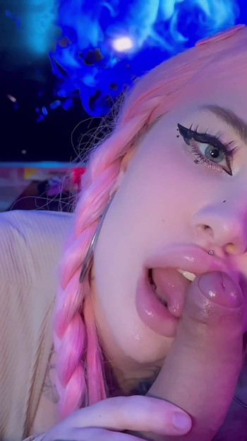 Powerful moment from "Slobbery Languid Dirty Blowjob and Gentle Plentiful Cum in Mouth"