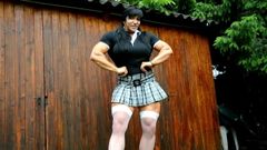 Huge FBB in Schoolgirl Outfit