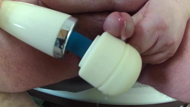 Vibing the cum out of my cock