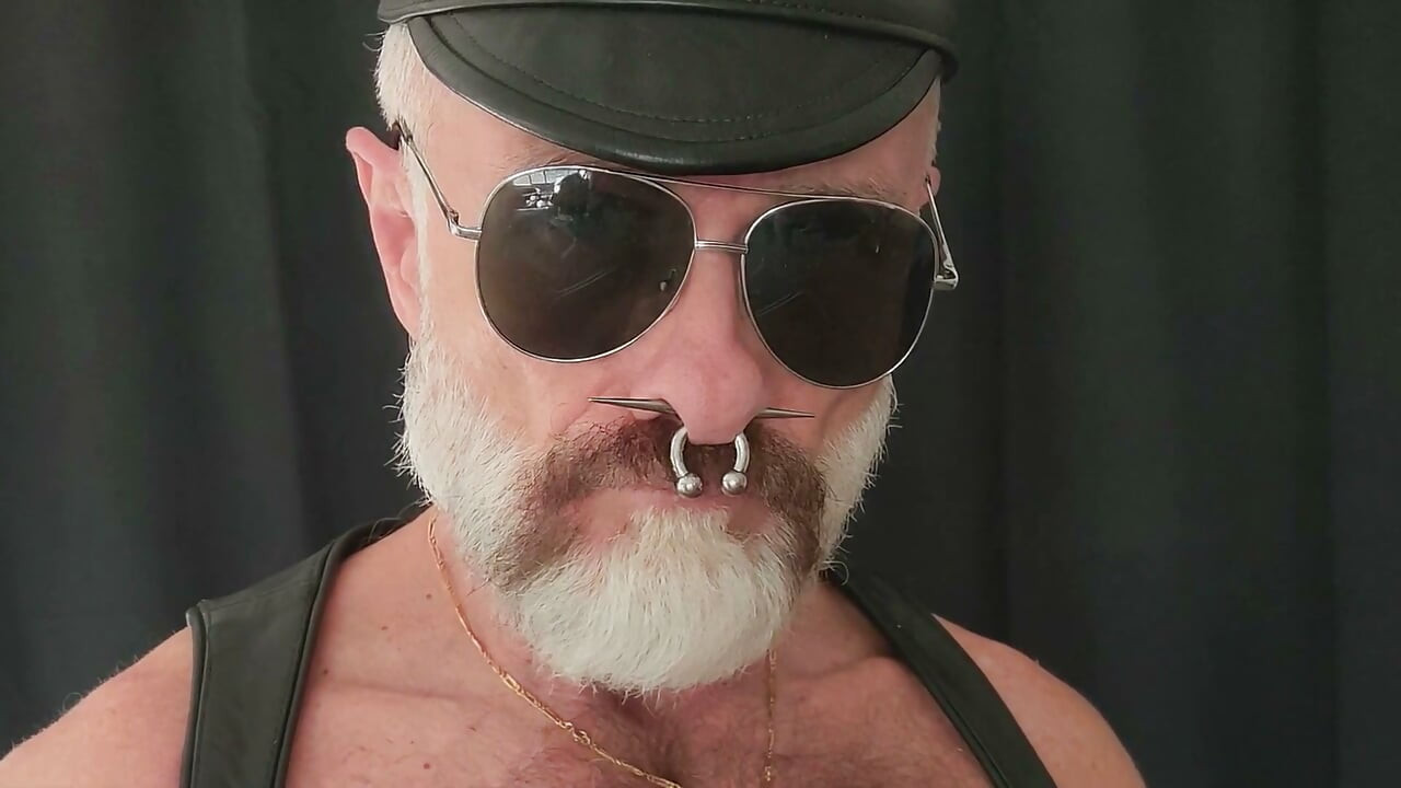 Tit Pig Smoking His Pipe While Playing with Tits and Cock