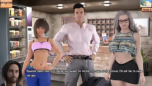 Геймплей в мотеле (Ntr Route) горячая жена фантазирует о трахе ебаря