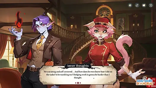 Gameplay dari hotel bagian 3 - bantuin nikki memilah koper dan mandi bareng griselda si huntress