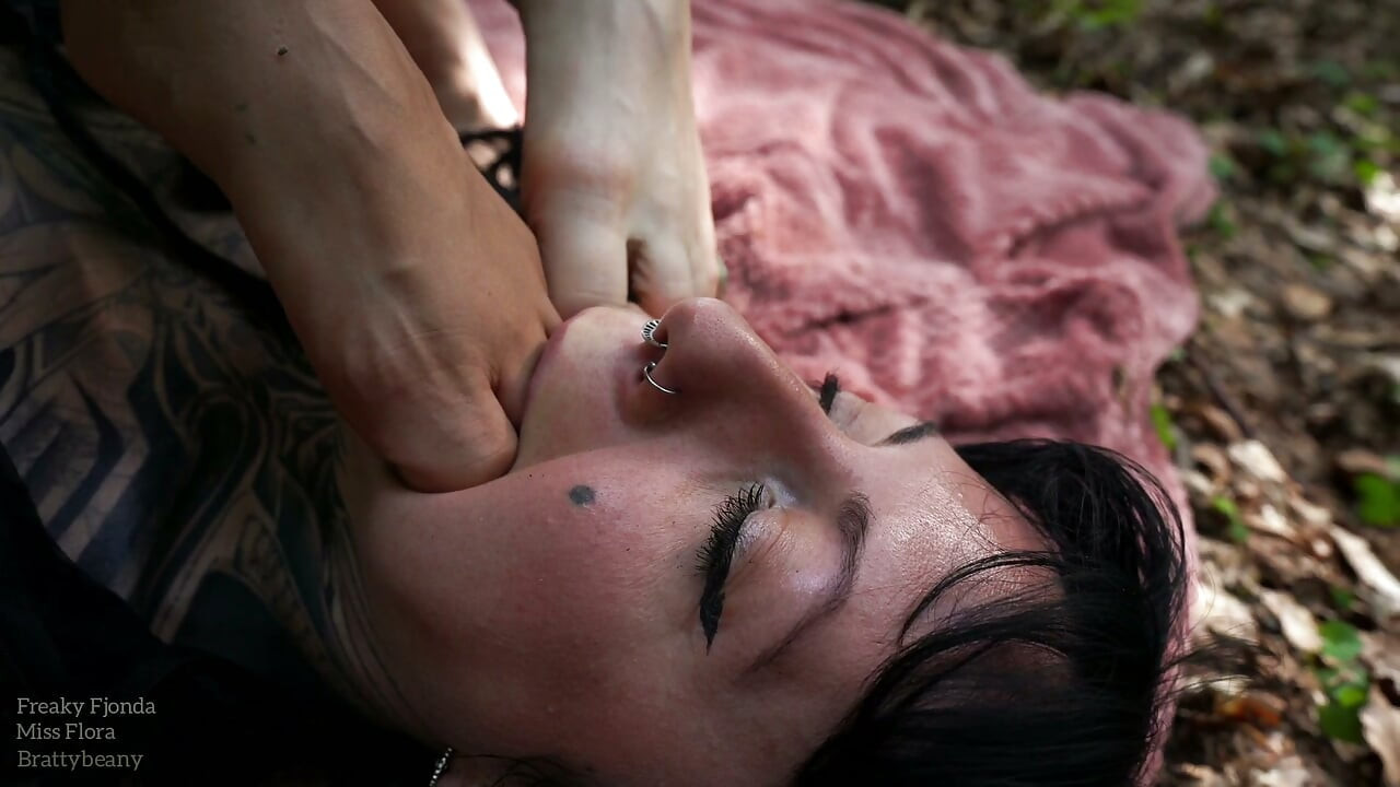 Lesbian Foot Domination and Flogging in the Forest: Lezdom in the Woods with Goddess Yazmin and Freaky Fjonda