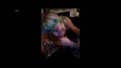 Great BlowJob by Young French Skinhead Girl POV