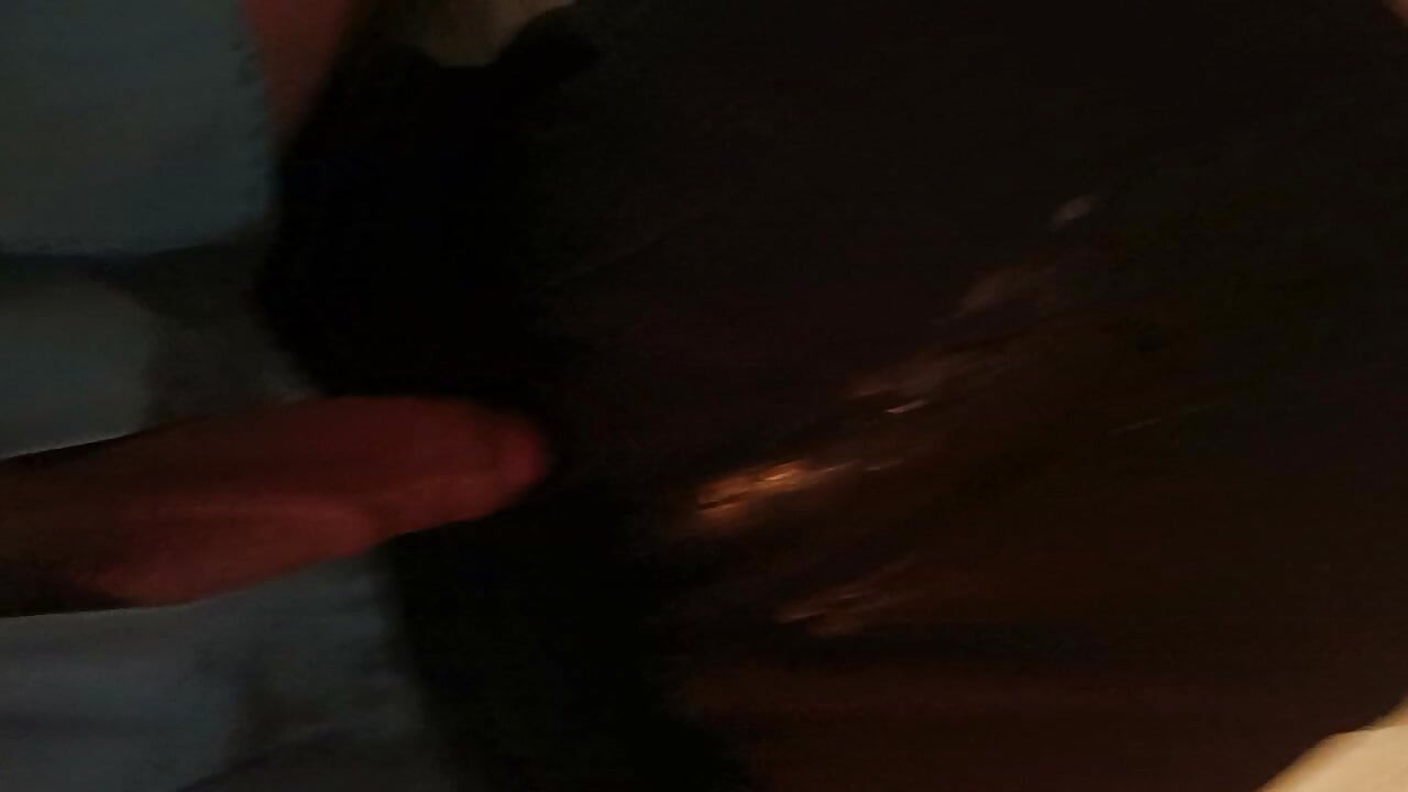 Cum cumshot on my girlfriend's skirt