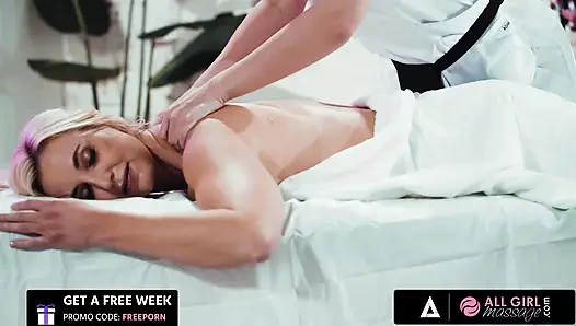 ALL GIRL MASSAGE - Hottie Masseuse Alex Coal Enjoys Taking Care Of This MILF's Pussy