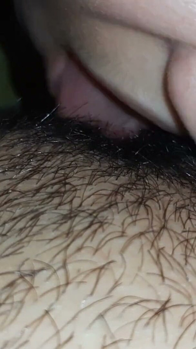 I press her head closer to my hairy pussy with my hand so I can cum harder | Clip 2