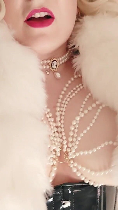 Iconic moment from "white fur - fetish video - JOI jerk off instructions CEI cum eating instructor - kinky Arya Grander"