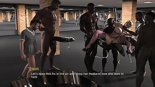 Aldatan Sürtük Sarışın Evli Kadın Bir Sürü Büyük Siyah Yarakla Grup Seks Yapıyor