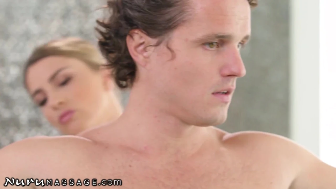NuruMassage Kristen Scott Makes him Strip Down!