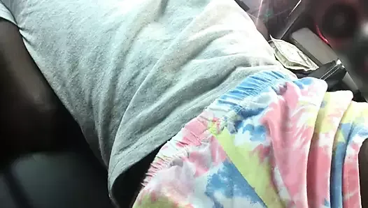 Little tight ass bend over to suck my cock in the car.