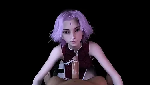 Sakura Sucks Cock in POV - Naruto 3D Hentai Parody