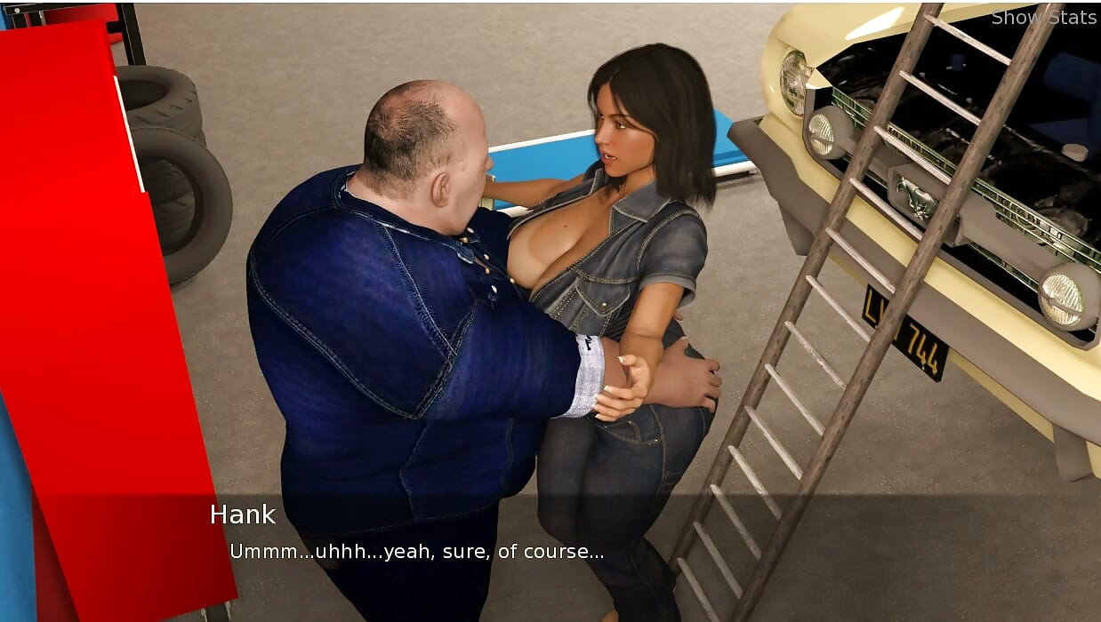 Project Hotwife - Gameplay - Roleplay - No Sex- Just Teasing - Merry Wearing Car Mechanic Dress and Teases Mechanic